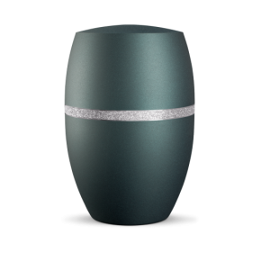 Infinity Glamour Silber, velvet Petrol, Silber glitzerndes Dekor