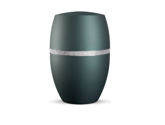 Infinity Glamour Silber, velvet Petrol, Silber glitzerndes Dekor