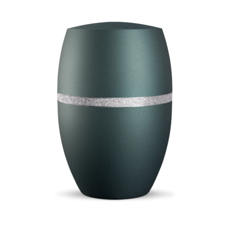 Infinity Glamour Silber, velvet Petrol, Silber glitzerndes Dekor