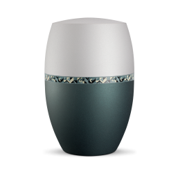 Infinity Artista, velvet Petrol/Silbergrau, geometrisches Dekor