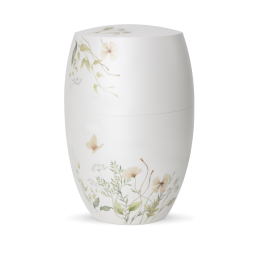 Edition Botanique, Perlmutt-Mattweiß, Blumenwiese orange Edition Botanique, Perlmutt-Mattweiß, Blumenwiese orange