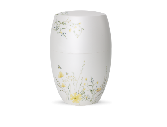 Edition Botanique, Perlmutt-Mattweiß, Blumenwiese gelb