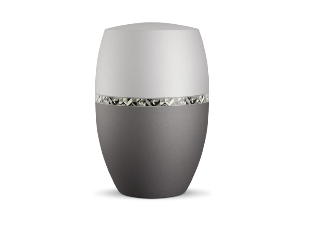 Infinity Artista, velvet Steingrau/Silbergrau, geometrisches Dekor