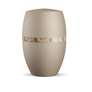 Infinity Papyrus, velvet Champagner, Dekor aus Grasfasern Federn