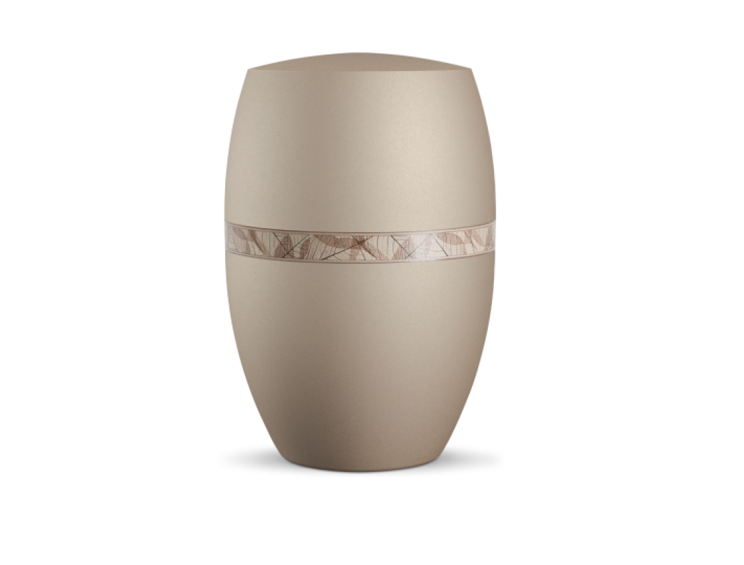 Infinity Papyrus, velvet Champagner, Dekor aus Grasfasern Blätter