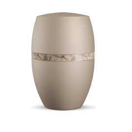 Infinity Papyrus, velvet Champagner, Dekor aus Grasfasern Blätter