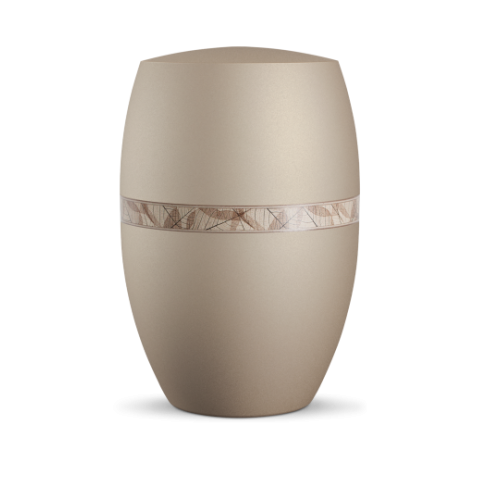 Infinity Papyrus, velvet Champagner, Dekor aus Grasfasern Blätter