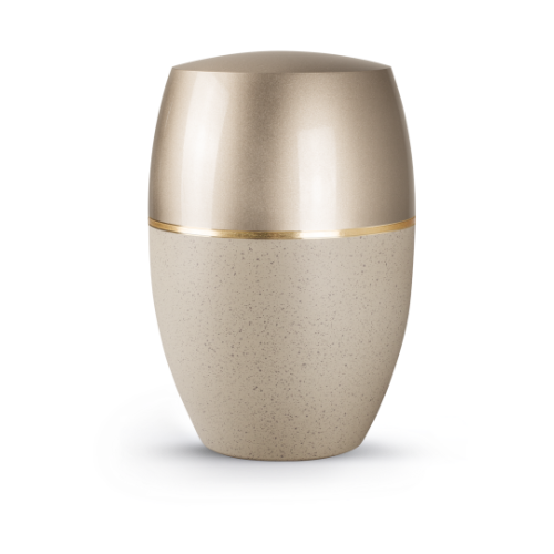 Edition Girona, Hochglanz champagner/matt greige, Goldband