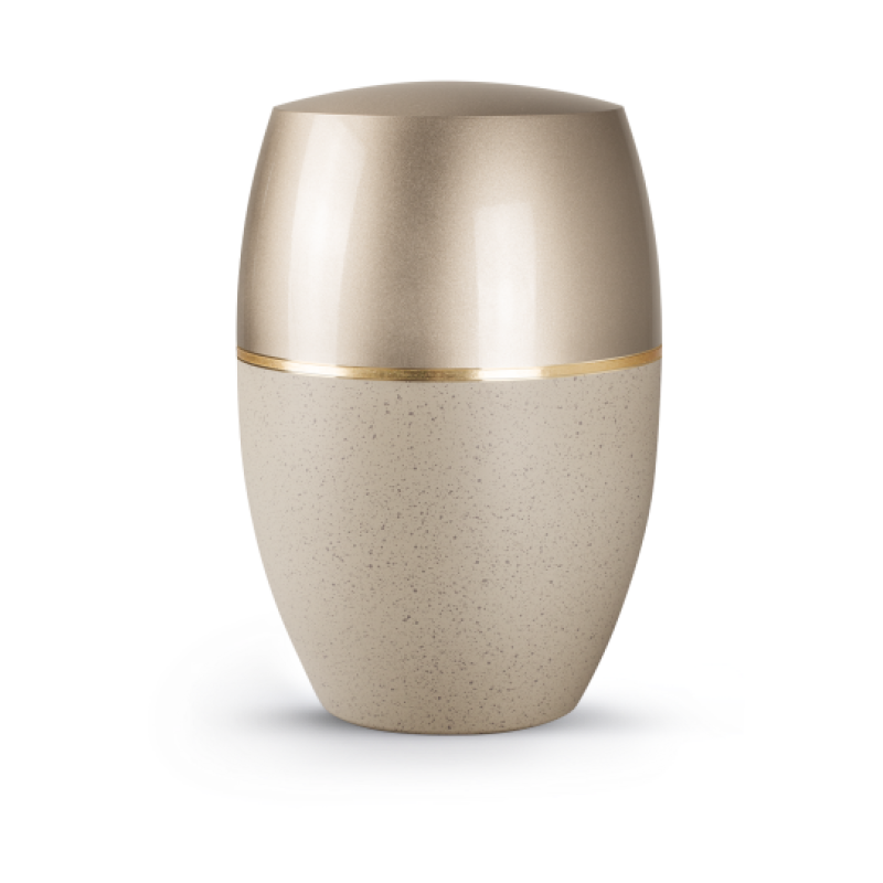 Edition Girona, Hochglanz champagner/matt greige, Goldband