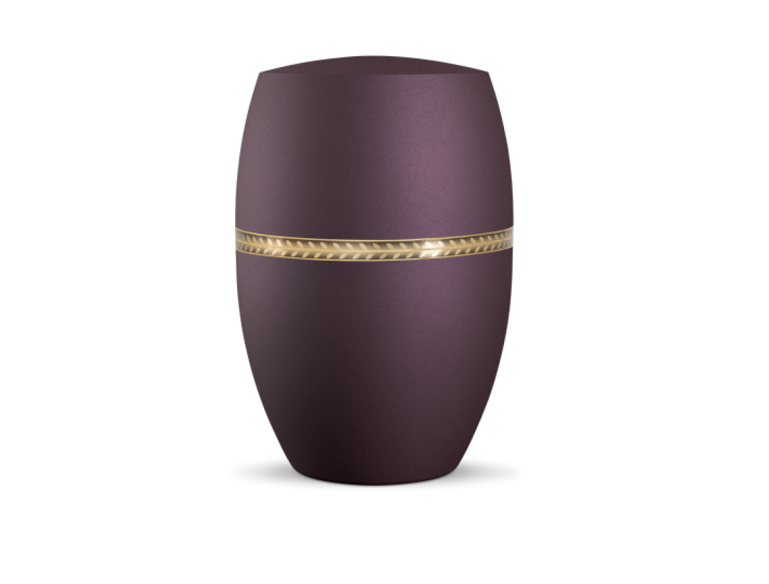 Infinity Livorno, velvet Berry, gebürstetes Golddekor Zweig