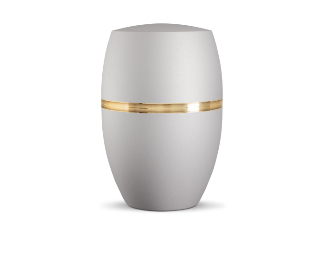 Infinity Ouro, velvet Silbergrau, gebürstetes Golddekor