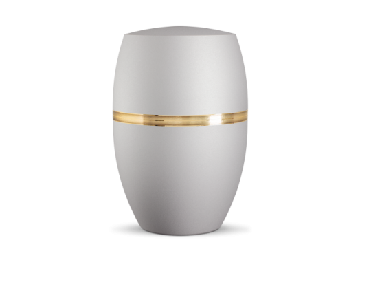 Infinity Ouro, velvet Silbergrau, gebürstetes Golddekor