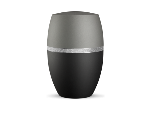 Infinity Glamour Bicolor, velvet Schwarz/Steingrau, Silber glitzerndes Dekor