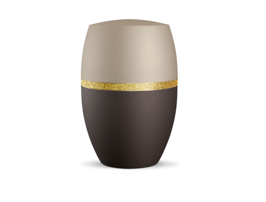 Infinity Glamour Bicolor, velvet Siena/Champagner, Gold glitzerndes Dekor Infinity Glamour Bicolor, velvet Siena/Champagner, Gold glitzerndes Dekor