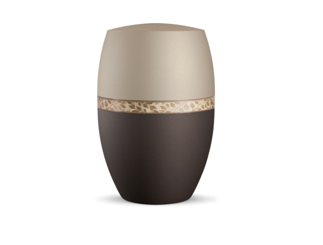 Infinity Papyrus, velvet Siena/Champagner, Dekor aus Grasfasern Zweige