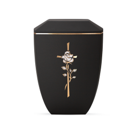 Edition Facette, Velvet Schwarz, Kreuz/Rose, biol. abbaub. Edition Facette, Velvet Schwarz, Kreuz/Rose, biol. abbaub.