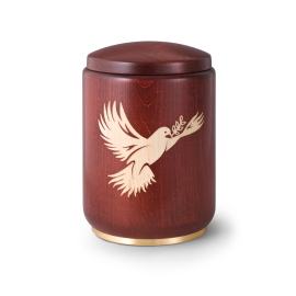 Edition Roma, Buche - mahagoni gebeizt, Taube mit Ölzweig, Messingsockel Edition Roma, Buche - mahagoni gebeizt, Taube mit Ölzweig, Messingsockel