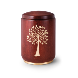 Edition Roma, Buche - mahagoni gebeizt, Lebensbaum, Messingsockel Edition Roma, Buche - mahagoni gebeizt, Lebensbaum, Messingsockel