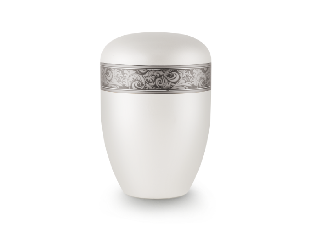 Edition Antiqua, perlmutt, Dekor Feder, biol. abbaub. Edition Antiqua, perlmutt, Dekor Feder, biol. abbaub.