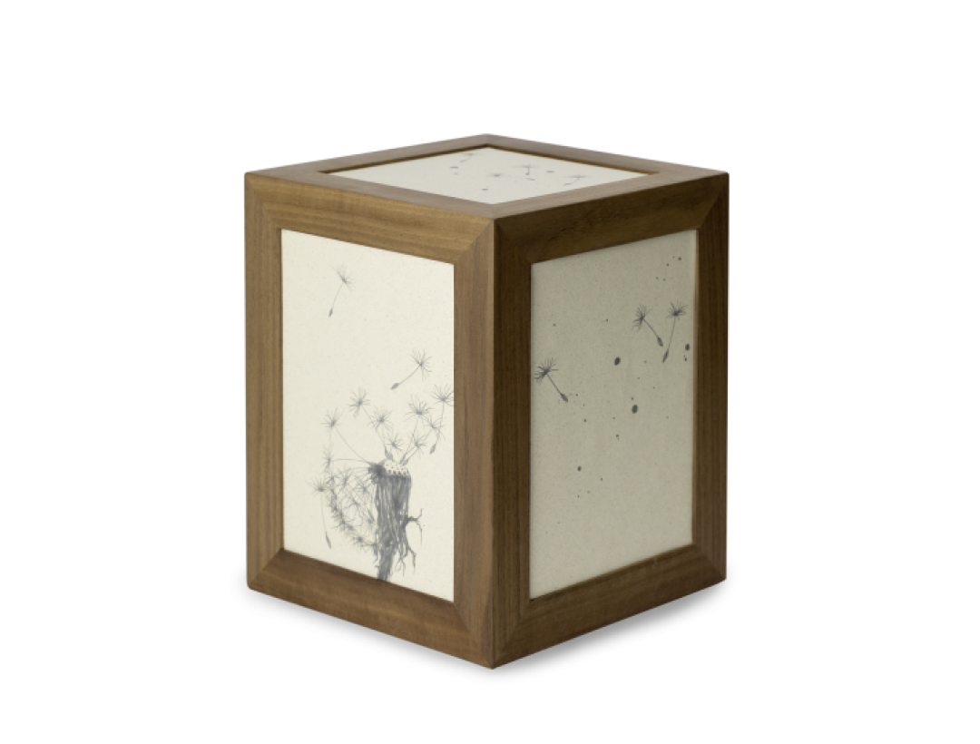 Edition Arca, Walnussholz, Papyrusmotive, Pusteblume Edition Arca, Walnussholz, Papyrusmotive, Pusteblume