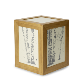Edition Arca, Kirschholz, Papyrusmotive, Birke