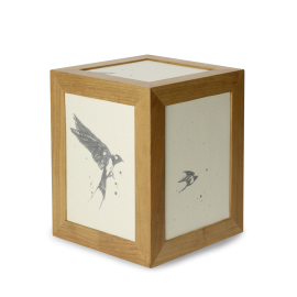 Edition Arca, Kirschholz, Papyrusmotive, Schwalben Edition Arca, Kirschholz, Papyrusmotive, Schwalben