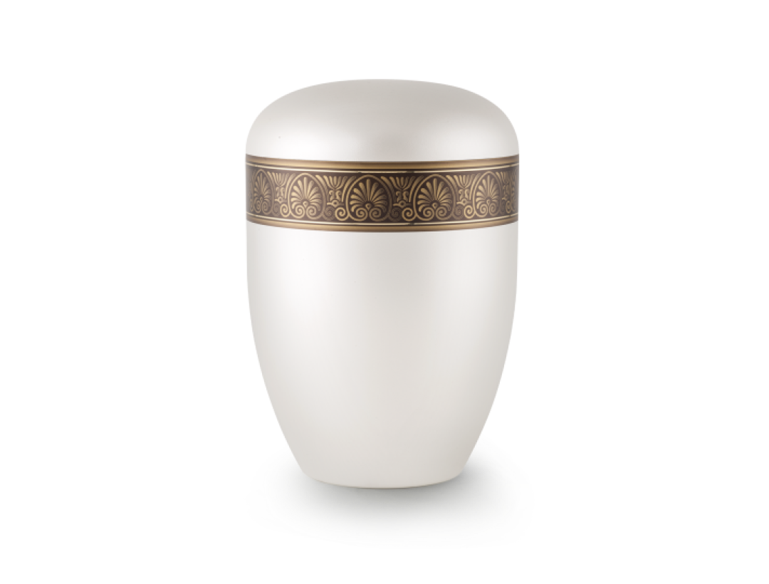 Edition Antiqua, perlmutt, Dekor Baumkrone, biol. abbaub. Edition Antiqua, perlmutt, Dekor Baumkrone, biol. abbaub.