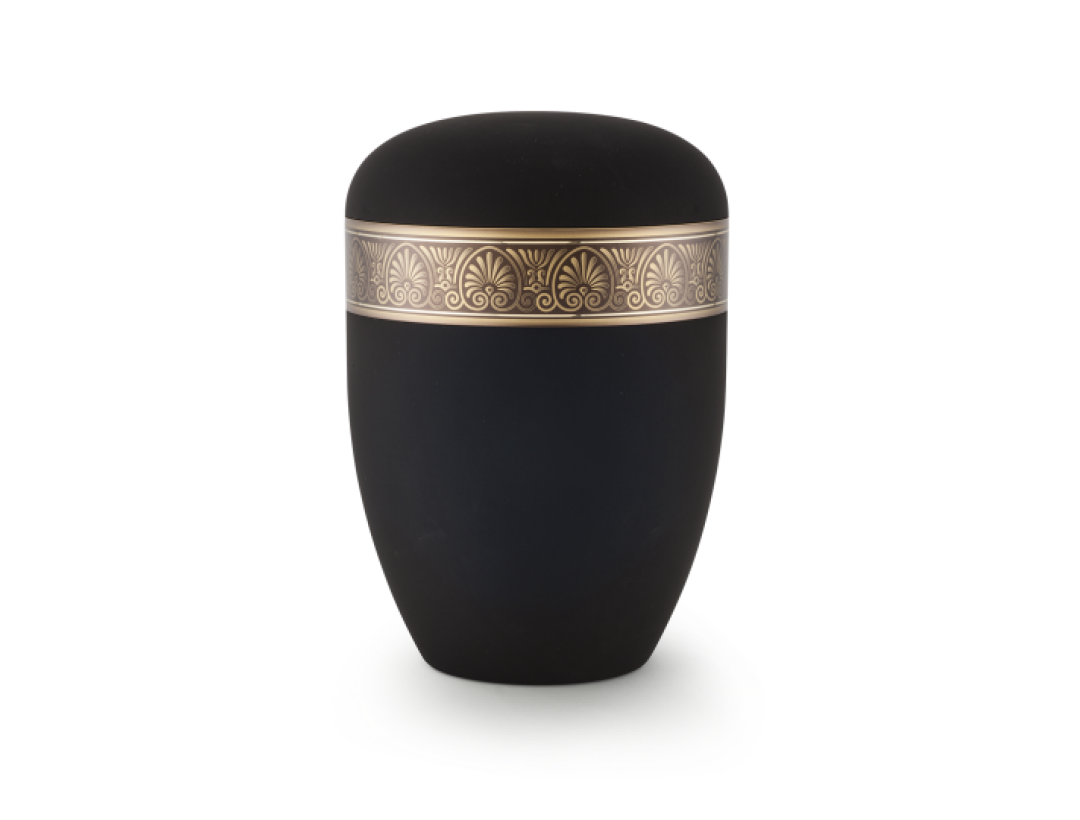 Edition Antiqua, Samtton tiefschwarz, Dekor Baumkrone, biol. abbaub. Edition Antiqua, Samtton tiefschwarz, Dekor Baumkrone, biol. abbaub.