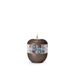 Edition Wave, perlmutt chocolat - Gedenklicht, Feuille-Zierband, Goldstreifen