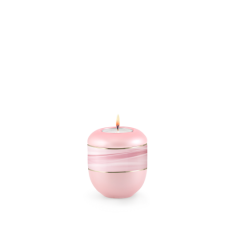 Edition Wave, perlmutt rosé - Gedenklicht, Motiv Wellen, Goldstreifen