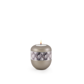 Edition Wave, perlmutt fumé - Gedenklicht, Feuille-Zierband, Silberstreifen Edition Wave, perlmutt fumé - Gedenklicht, Feuille-Zierband, Silberstreifen