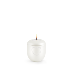 Edition Crystal, perlmutt - Gedenklicht, Herz aus Kristallen