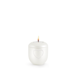 Edition Crystal, perlmutt - Gedenklicht, Herz aus Kristallen