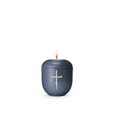 Edition Crystal, perlmutt mitternachtsblau - Gedenklicht, Kreuz aus Kristallen