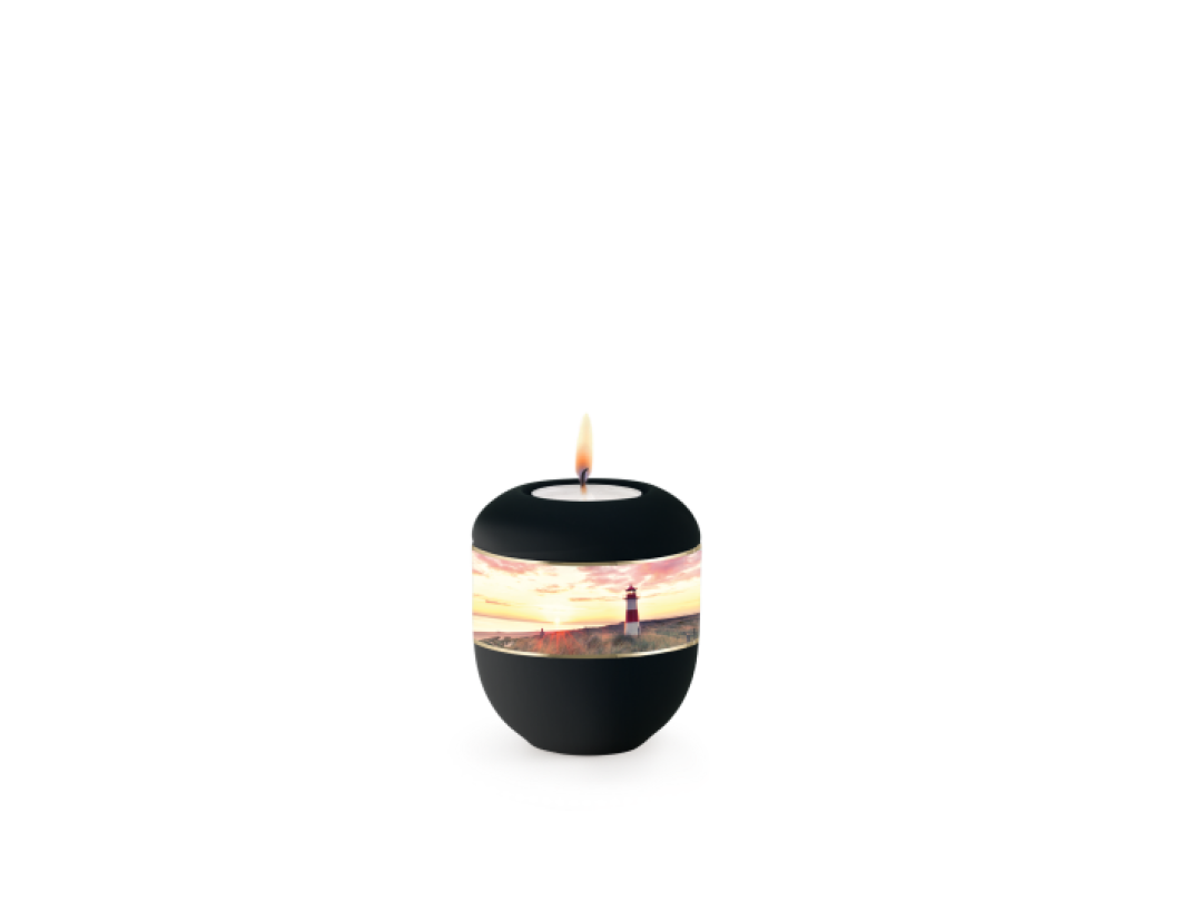 Edition Mare, Samton schwarz, Leuchtturm, Porzellan