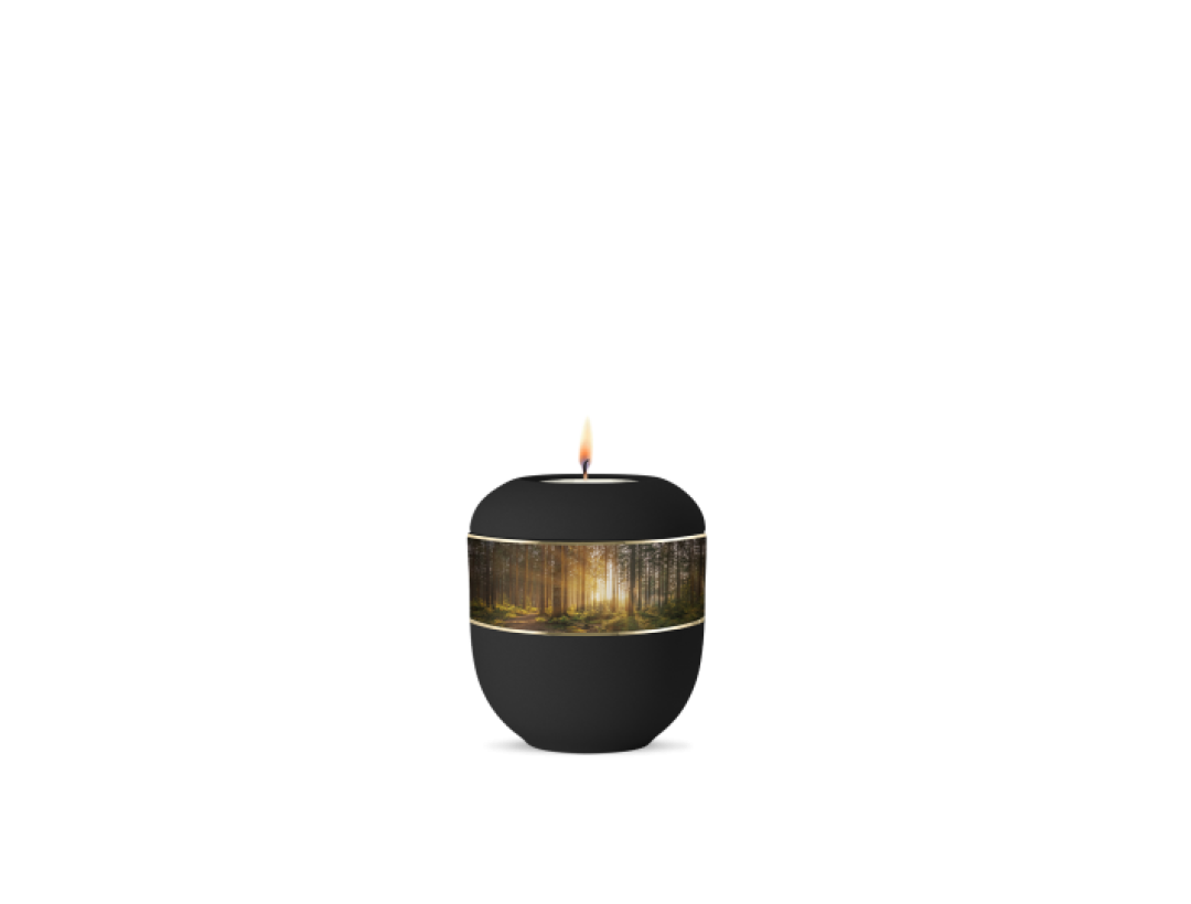 Edition Memorius, Samton Tiefschwarz, Lichtwald, Gedenklicht
