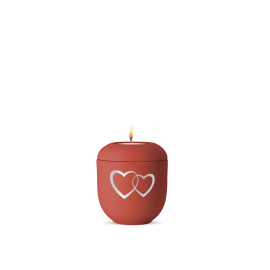 Edition Classique, Samton rubin, Doppelherz weißgold, Gedenklicht