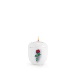 Edition Fleur, weiß - Gedenklicht, Rose