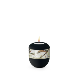 Edition Arte, Künstlerserie, Gedenklicht, schwarz, umlaufendes Motiv Komposition Edition Arte, Künstlerserie, Gedenklicht, schwarz, umlaufendes Motiv Komposition