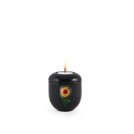 Edition Fleur, Klavierlack schwarz - Gedenklicht, Sonnenblume