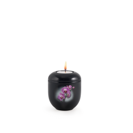 Edition Fleur, Klavierlack schwarz - Gedenklicht, Orchidee