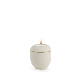 Edition Melina, Samtton Creme, Goldband, Gedenklicht Edition Melina, Samtton Creme, Goldband, Gedenklicht