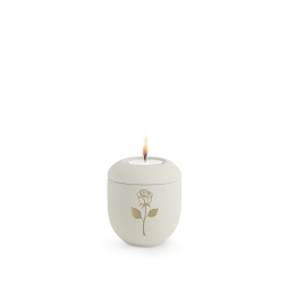 Edition Melina, Samtton Creme, Rose, Gedenklicht Edition Melina, Samtton Creme, Rose, Gedenklicht