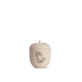 Edition Classique, creme, Betende Hände, Gedenklicht