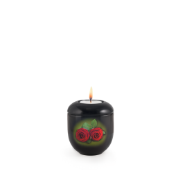 Edition 1, schwarz - Gedenklicht, Rosen Edition 1, schwarz - Gedenklicht, Rosen