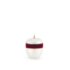 Edition D'artiste, Perlmutt, Dekor Bordeaux, Gedenklicht