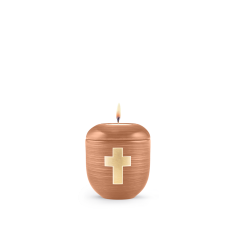 Edition Rustica, Saharasand handbemalt, Kreuz gebürstet, Gedenklicht
