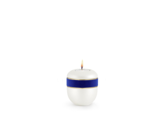 Edition D'artiste, Perlmutt, Dekor Königsblau, Gedenklicht