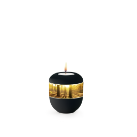 Edition Ventura, Samton schwarz, Wald, umlaufendes Zierband, Porzellan Edition Ventura, Samton schwarz, Wald, umlaufendes Zierband, Porzellan