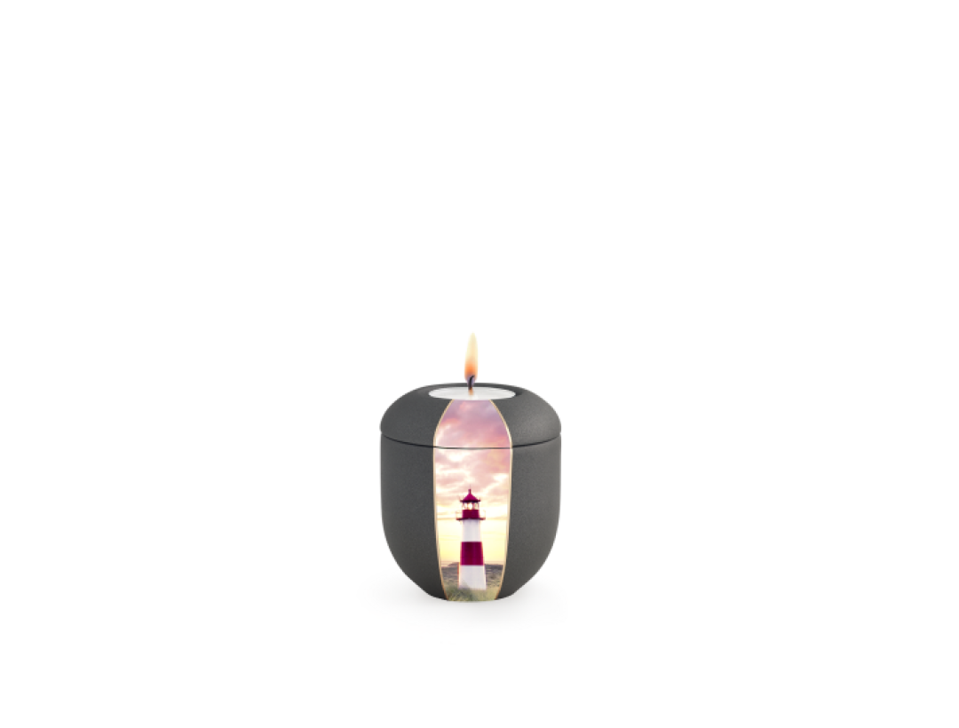 Edition Natura, Samtton Anthrazit, Leuchtturm, Gedenklicht Edition Natura, Samtton Anthrazit, Leuchtturm, Gedenklicht